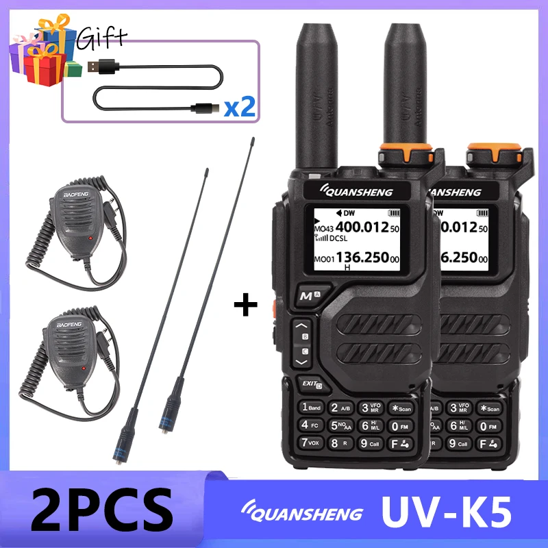 Quansheng UV K5 Walkie Talkie UV K6 UV K58 Zweiwegradio 50-600 MHz FM Radio NOAA Scrambler /DTMF Amateur Drahtlose Frequenzkopie