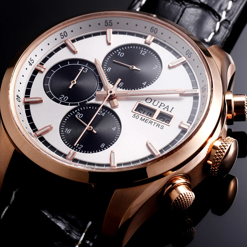 Muti-Function Automatic Watch Man Commander Design with Week Calendar Display Luxury Watch Man for OEM Waterproof Antique Watch