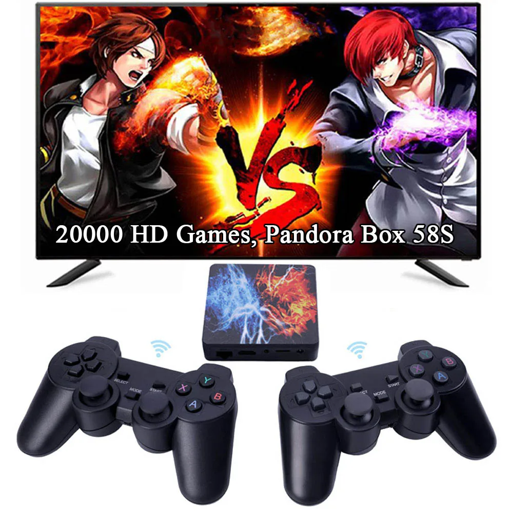 

GWALSNTH 20000 Games in 1 Pandora Box 3D Arcade Game Console, Mini Game Box with Two 2.4G Bluetooth Wireless Controllers, WiFi