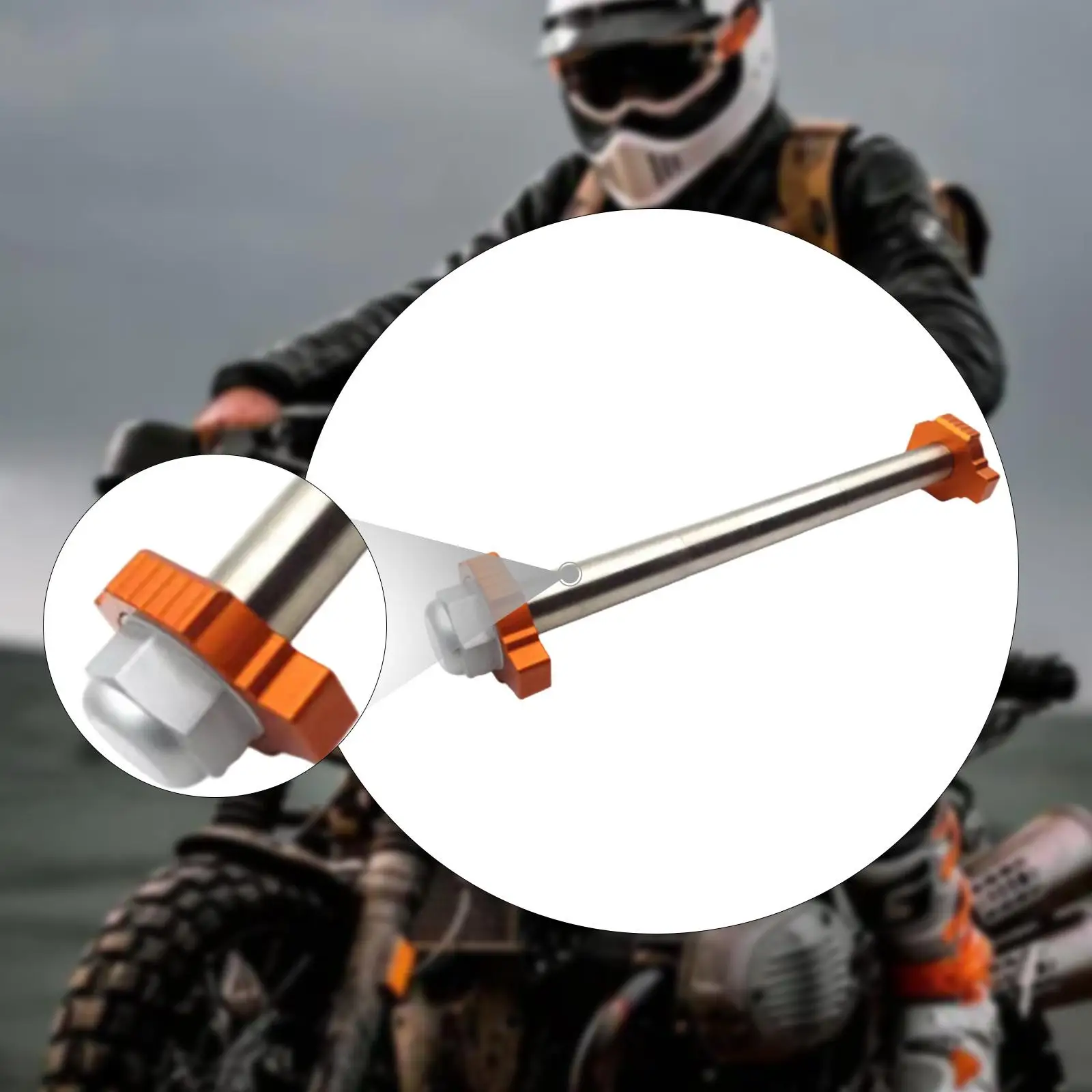 

Rear Wheel Axle Metal Motorcycle Accessory CNC Machined Sturdy Spare Parts for Off Road Riding