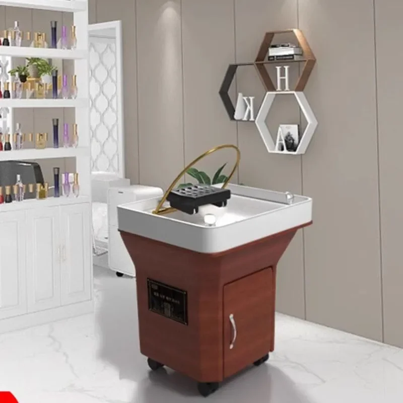 

Hair Salon Water Cycle Fumigation Hairdressing Physiotherapy Basin Barber Store Removable Head Therapy Basin Shampoo Beds