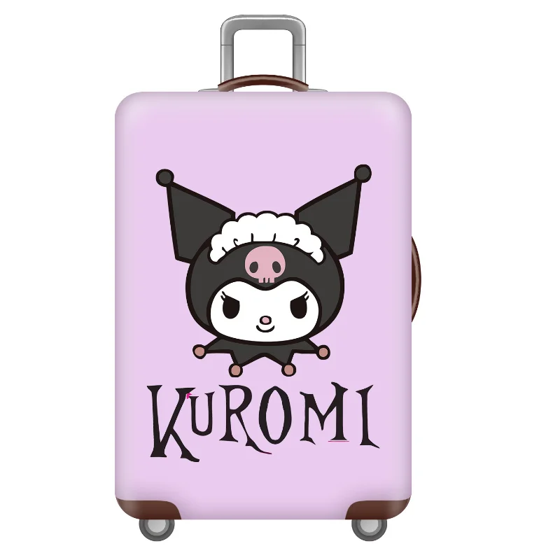 Anime Kuromi Elastic Luggage Cover My Melody Suitcase Protective Cover Kawaii Thicken Luggage Case Tags Travel Trolley Case Toy