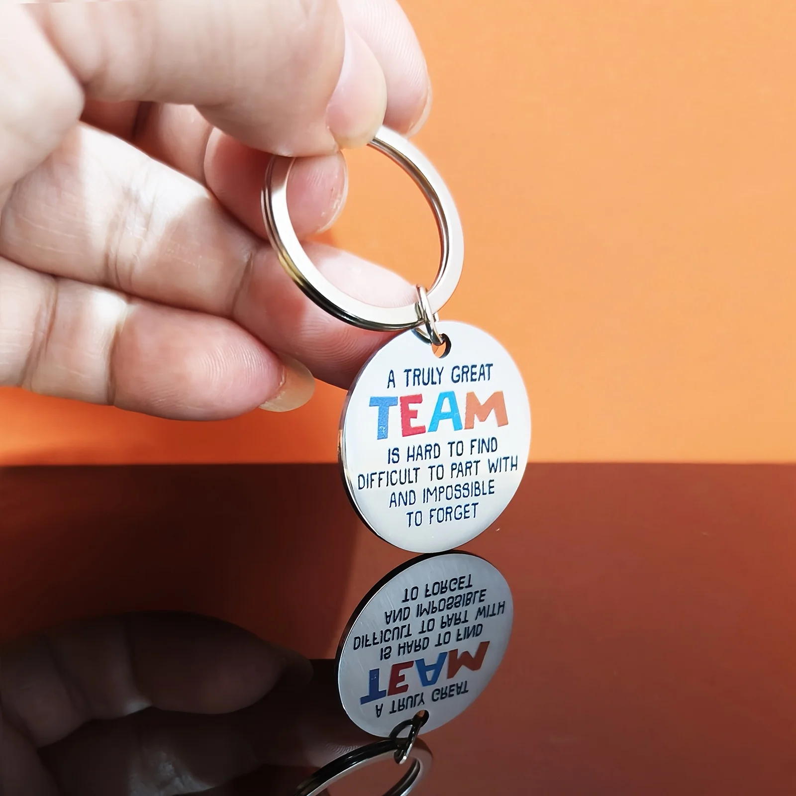 6/12 Sets Inspirierende Zitate Edelstahl-Schlüsselanhänger Bunte Motivierende Schlüsselringe für Teambuilding Mitarbeitergeschenke – Detail 1