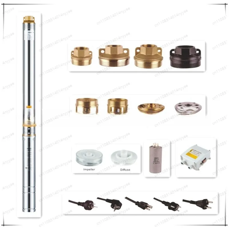 Multi-Stage Stainless Steel Deep Well Submersible Pump - High Flow High Head Design， Ceramic Sand Proof for Durable Water Supply