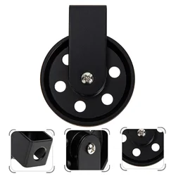 50mm/70mm Black Guide Pulley Wheel Metal Stands Vintage Adjustable Sconce For Wall Vintage Wheels Illuminated Lamp Accessories