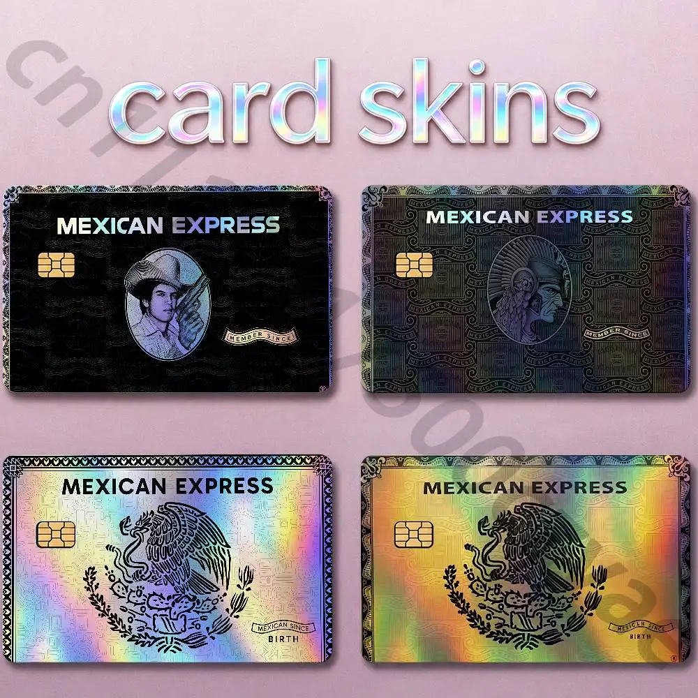 M-Mexican E-Express-S Shinny Skin Holographic Sticker Laser Film for Debit Credit Bank Card