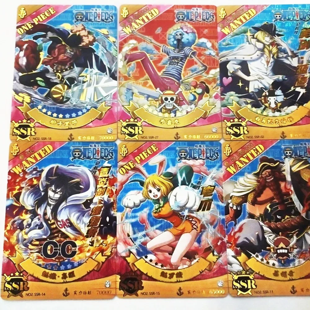 Bronzeamento Anime Card Collection para Crianças, One Piece, Luffy, Nami, Zoro, Robin, Periférico, Brinquedos de mesa, Presentes, Genuine