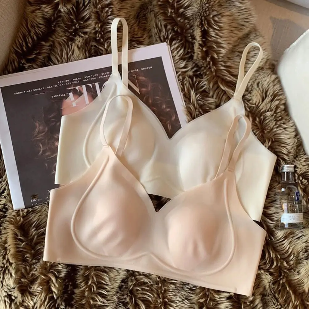 

Close-fitting Wireless Deep V Bra Shockproof No Trace Brassiere for Women Lingerie Gathered Breasts Seamless Bras Girls