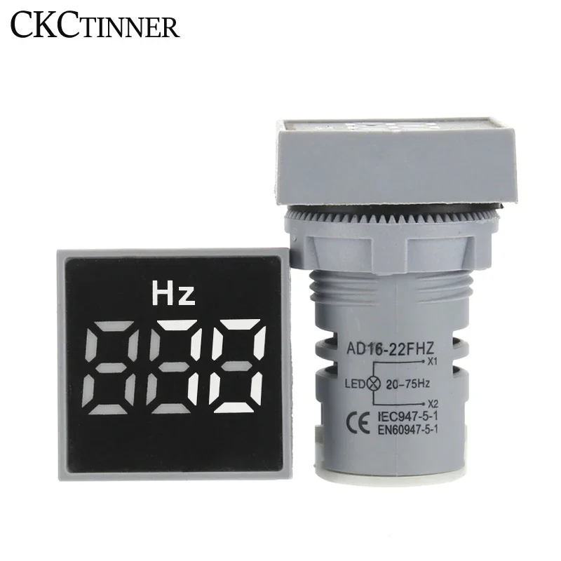 LED AC Digital Display Frequency Square Panel Hertz meter AC Frequency Meter Indicator Signal Lamp Lights Tester Digital Display
