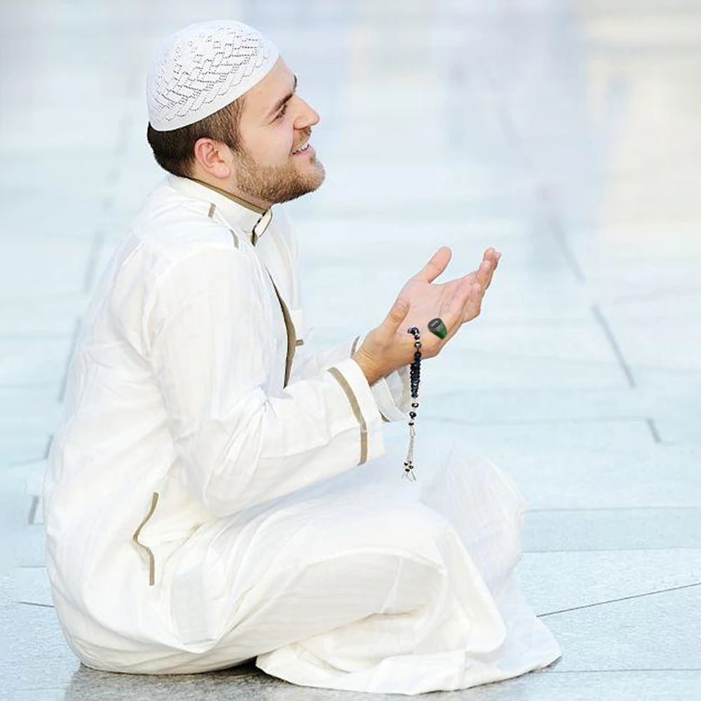 OLED Digitaler Smart Zikr Ring Zähler Bluetooth App Tasbih Zählgerät für Muslimische Gebetszeiten Typ-C Ladeanschluss – Detail 10