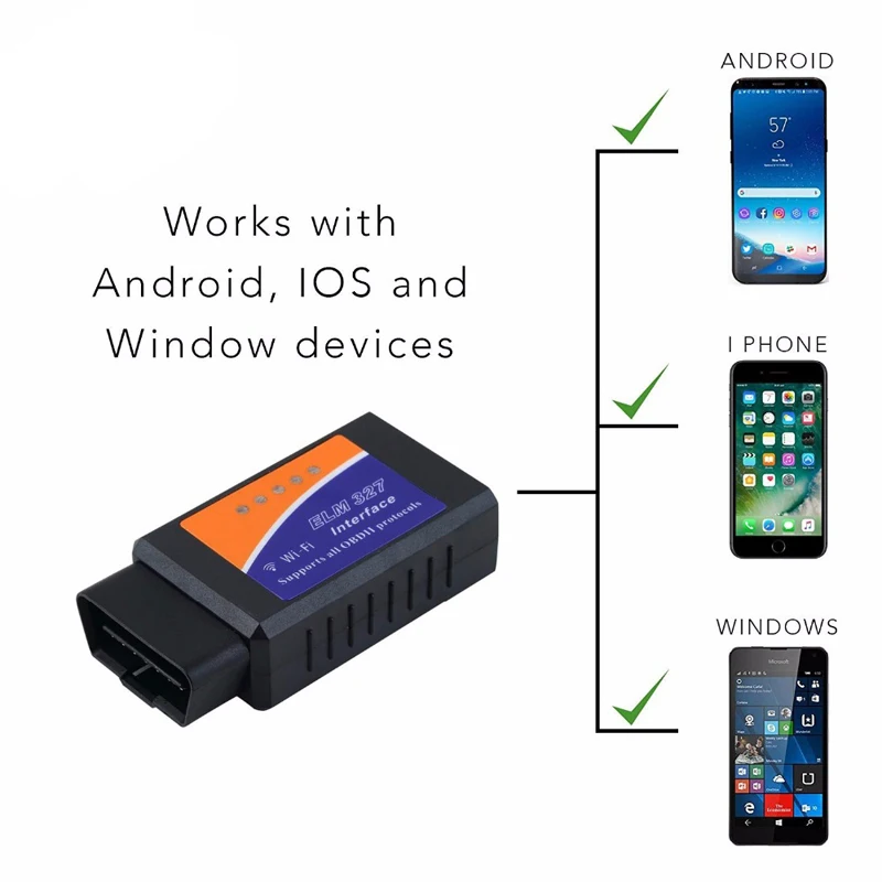 WIFI ELM327 V1.5 OBD2 Scanner PIC18F25K80 chip for IOS Android Auto OBDII ELM 327 Car Fault Code Reader Adapter Diagnostic Tools