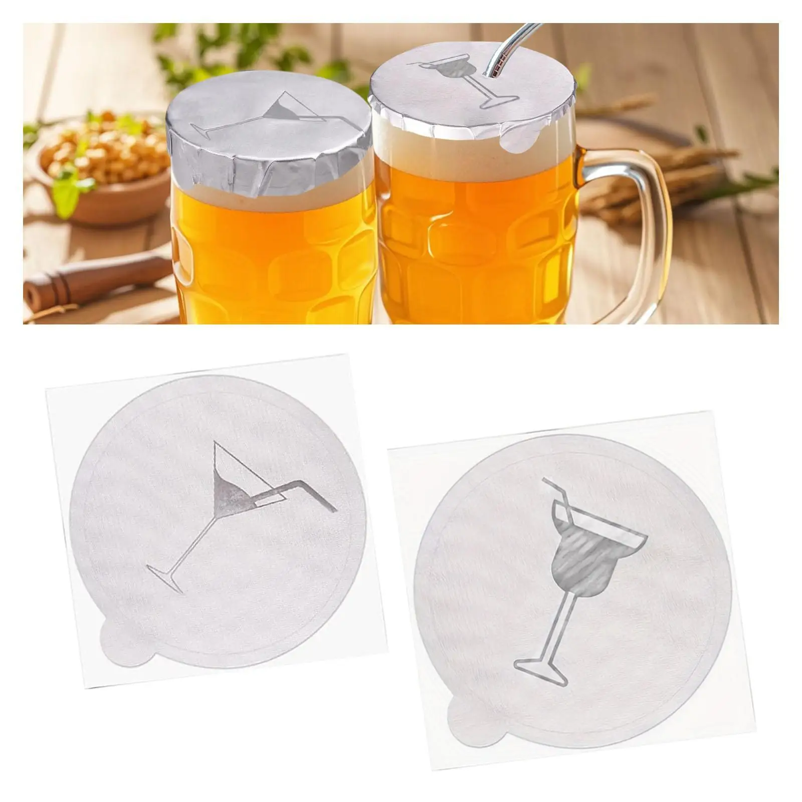 

Защитные наклейки для напитков, крышки для стаканов из алюминиевой фольги, аксессуары для вечеринок