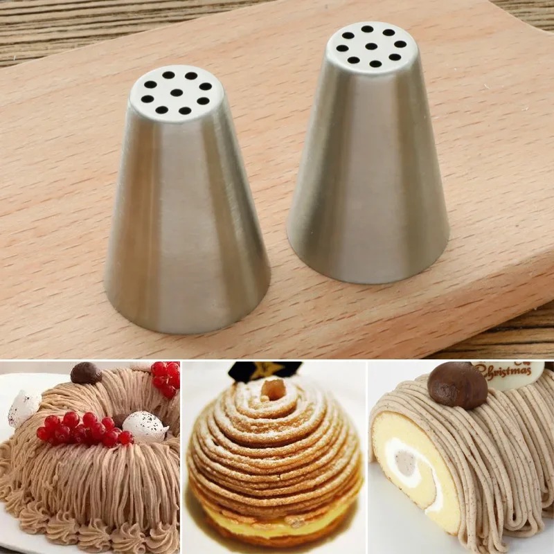 235# Mont Blanc Chestnut Mud Cream Cake Tip Nozzle Decorating Mouth 304 Stainless Steel Seamless Polishing