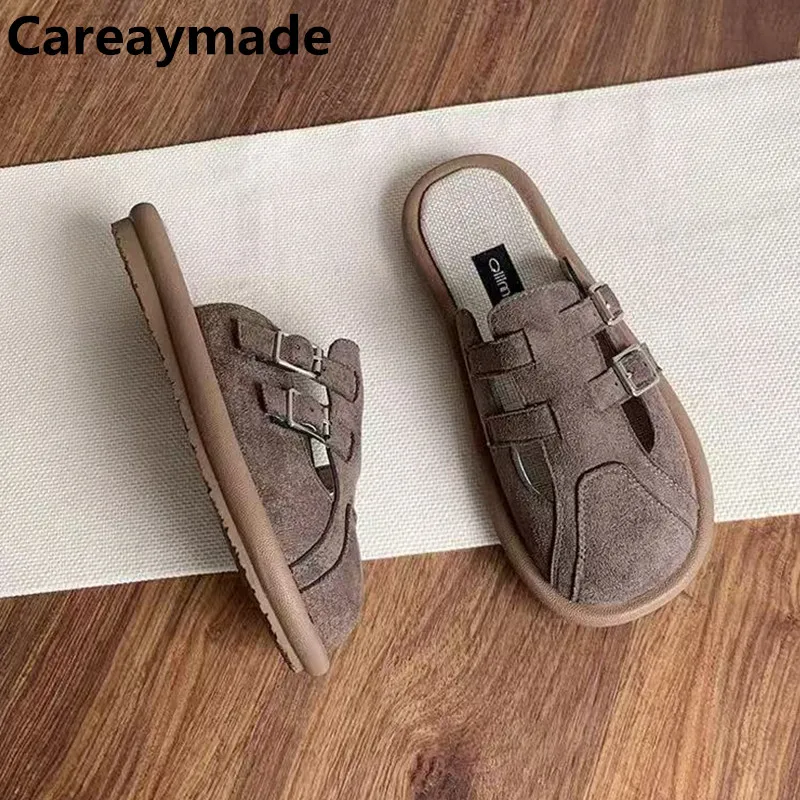 

Careaymade-Summer Hollow out Haken women's shoes,half drag one foot lazy shoes,cotton linen breathable comfortable cool slippers