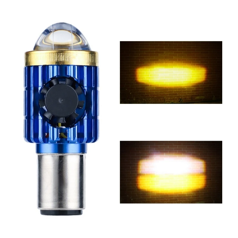 Upgraded H6 LED Headlight Bulb Motorbikes Mini Projector Lens Hi/Lo Beam, 220000 H6 LED Headlight Bulbs