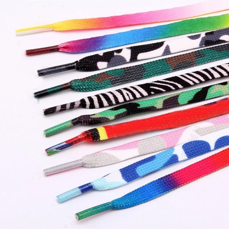 

1 пара модных шнурков с принтом, шнурки для парусиновой спортивной обуви на плоской подошве, длинные веревочные шнурки для обуви