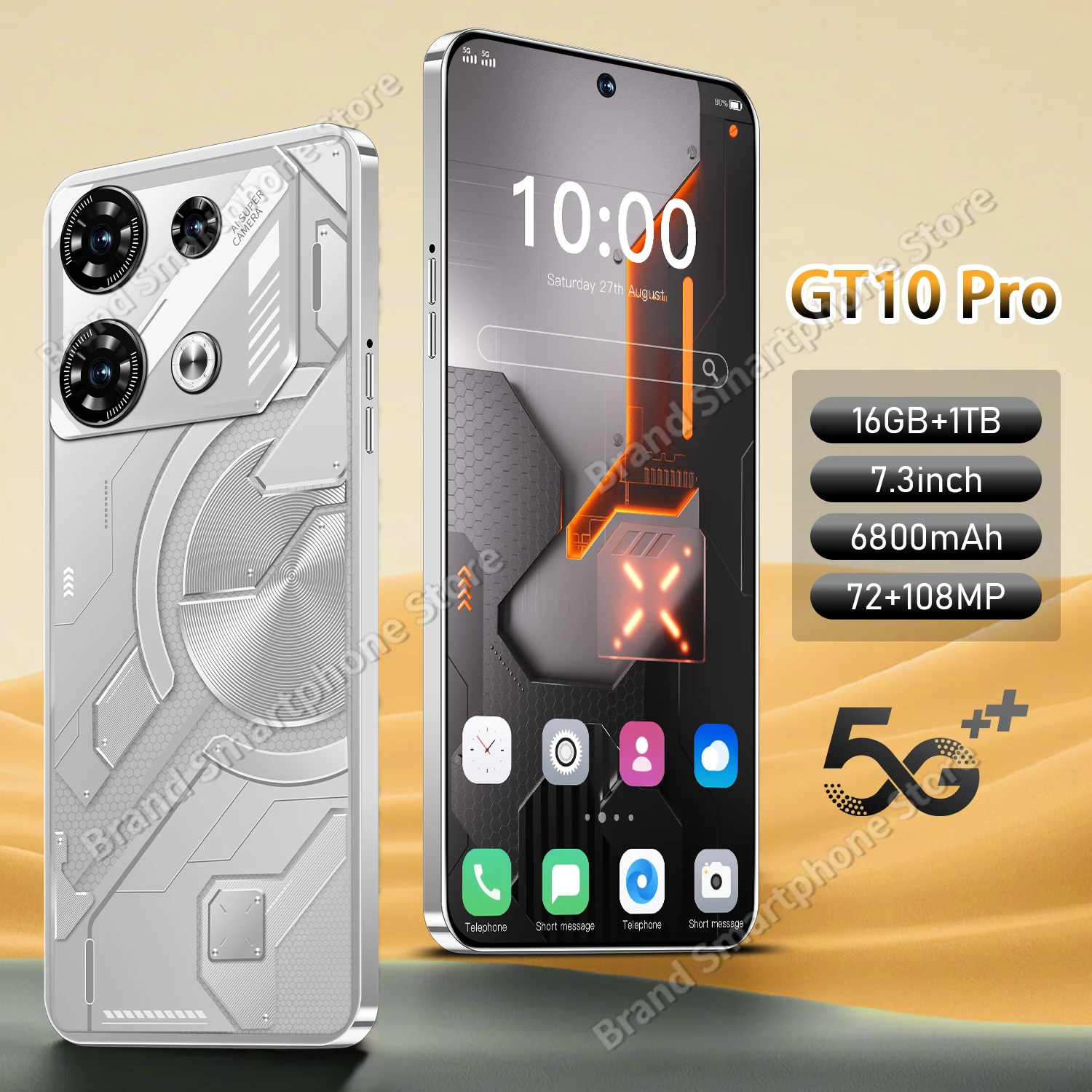 

Original Global Version GT10 Pro HD7.3 Screen smartphone android 16G+1T 5G Dual Sim Celulare Unlocked Cell Phone Teléfono móvil