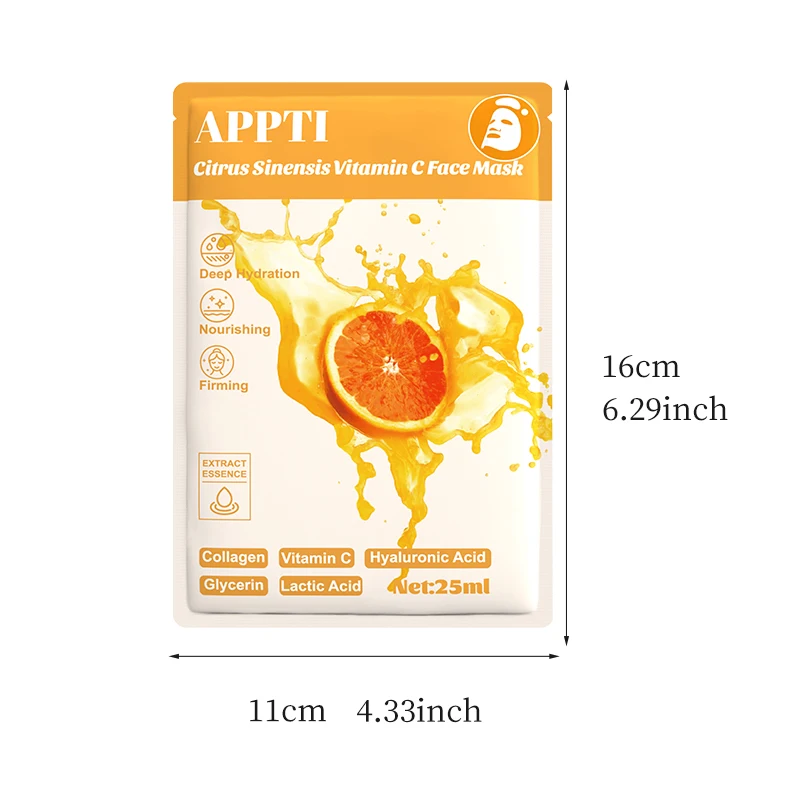 APPTI Vitamin C Facial Sheet Masks (10-Pack) 5