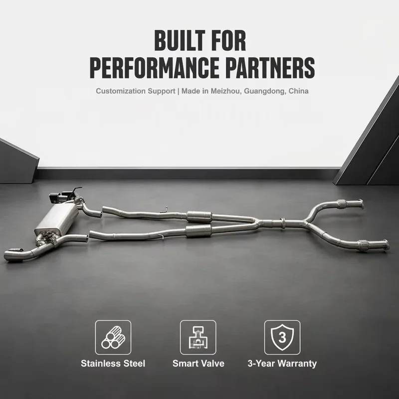 Perfectly Customized Smart Valve Performance Cat Back Exhaust Muffler Specifically Designed for Infiniti Q50s Q60 3.0T 2017-2024