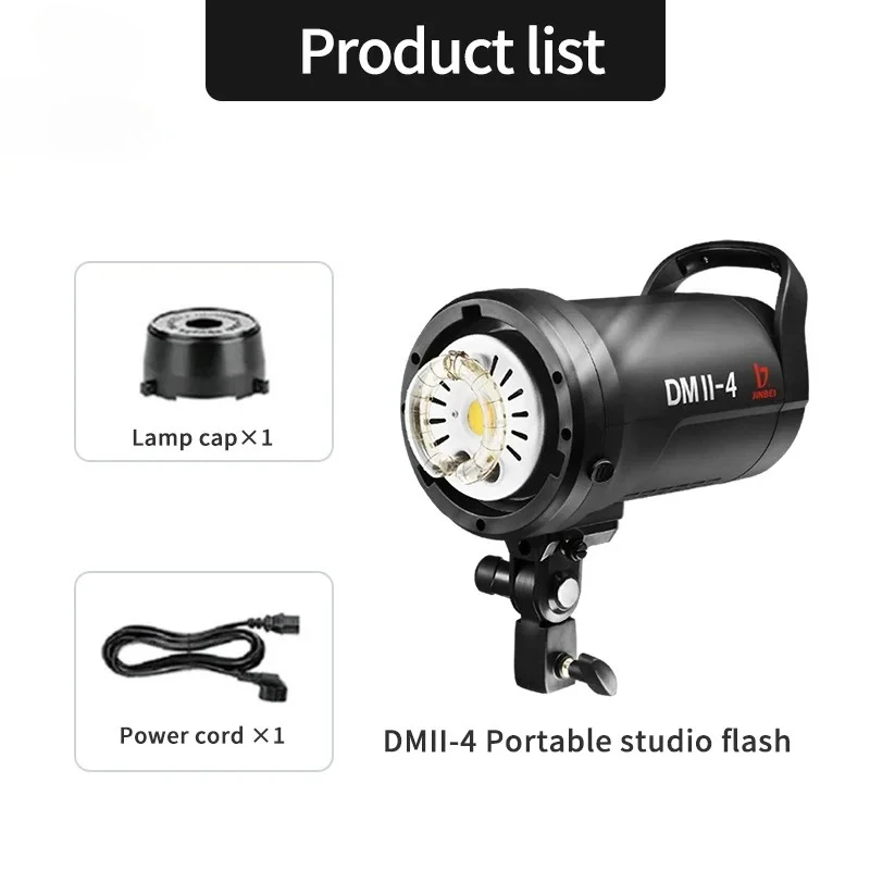 JINBEI DMII 4 Studio Flash Strobe Light Photography Photo Accessories 400W Camera Flash Lights