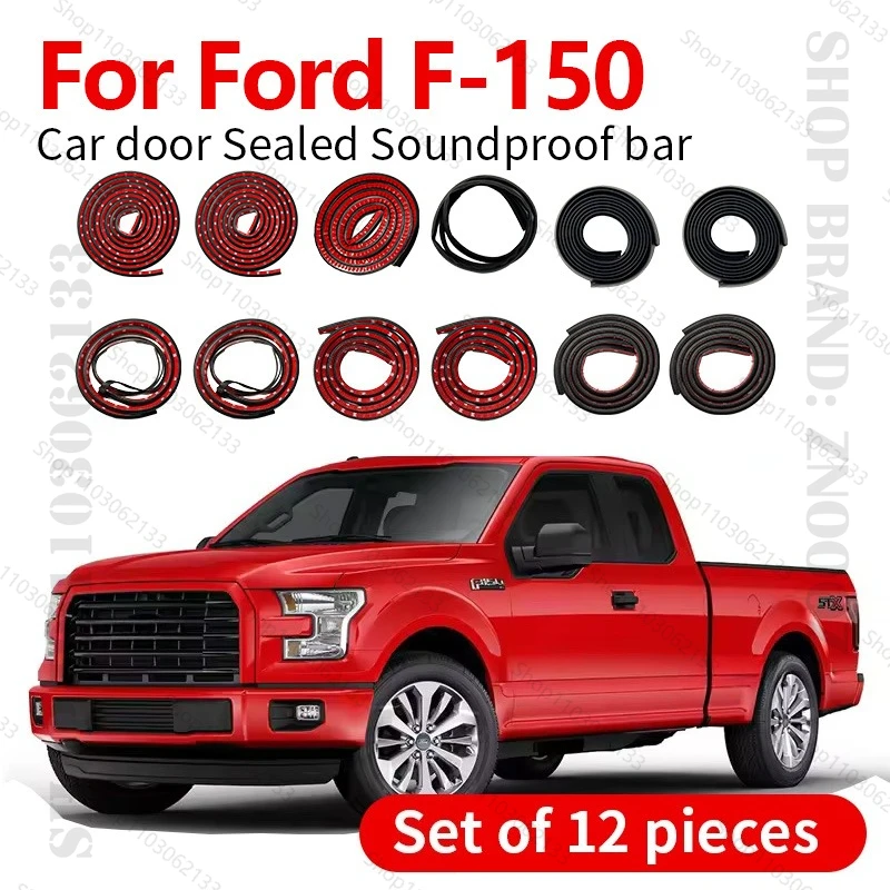 

For 1948-2025 Ford F-150 Car Door Seal Strip Rubber Double Layer Sealing Protector Soundproof Dustproof Seal Strip 12PCS Set