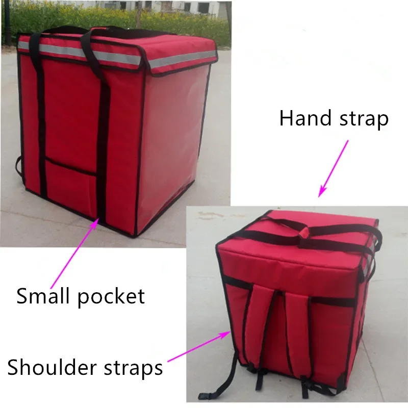 120L High capacity travel takeaway insulated bag backpack 1680 Oxford cloth PVC  pearl cotton 8mm braided aluminum foil bags