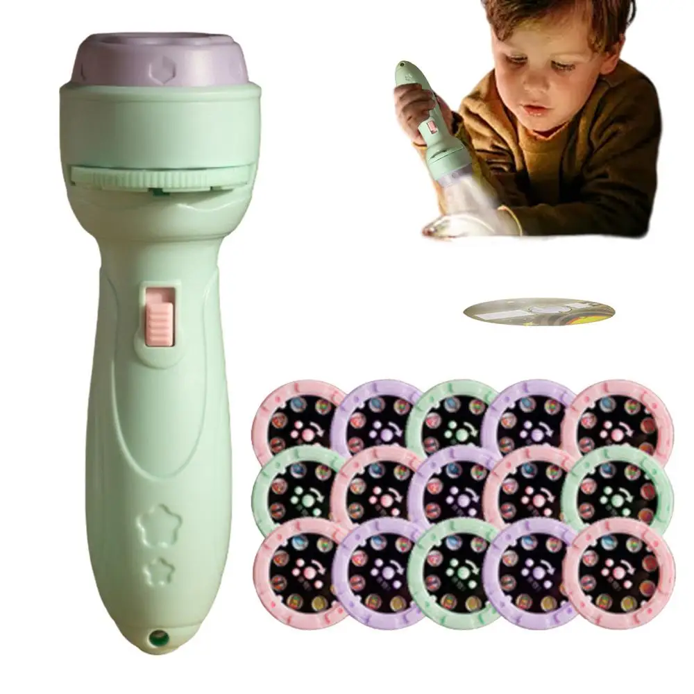 Projecteur de lampe de poche pour enfants, 120 modèles, jouets pour enfants d'apprentissage préscolaire, torche de dessin animé, lampe de poche de Projection