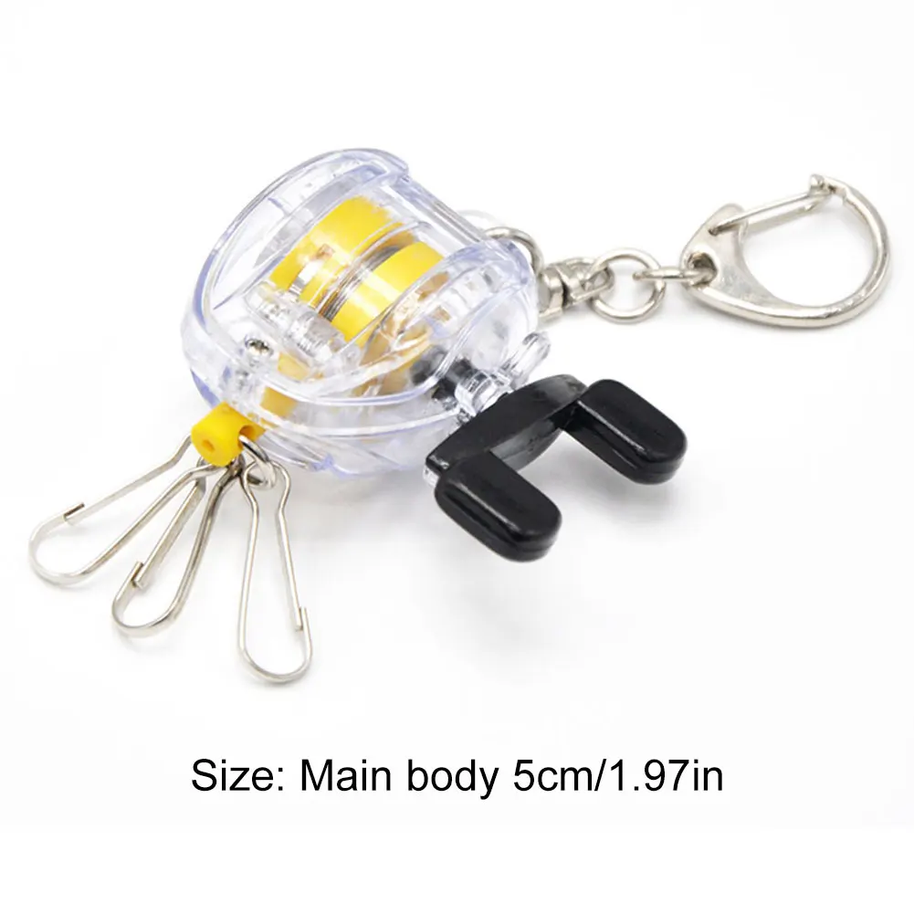 Visserij-reel sleutelhanger Telescopisch touw sleutelhanger Snel hangende gesp Visserij sleutelhanger Creatief cadeau voor visliefhebbers