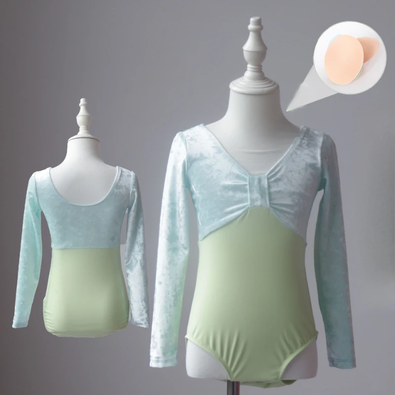 Top da allenamento per abbigliamento da ballo per balletto morbido e confortevole di nuovo arrivo per ragazze Top a maniche lunghe per danza cinese autunno/inverno per ragazze