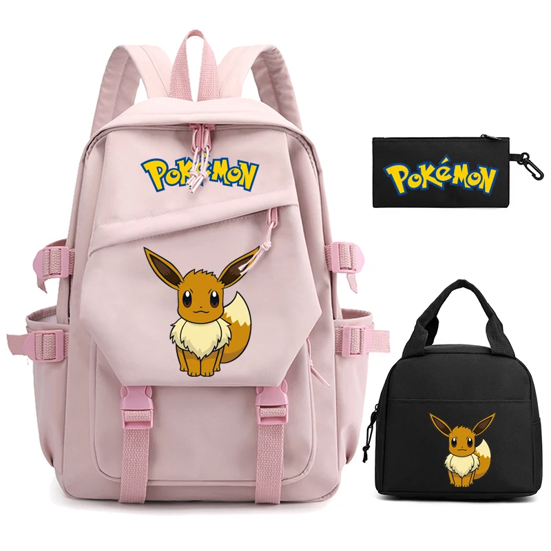 Anime Pokemon Backpack Back to School Charmander Student Laptop Large School Bags Children Girl Boy Gifts Kawaii women Schoolbag