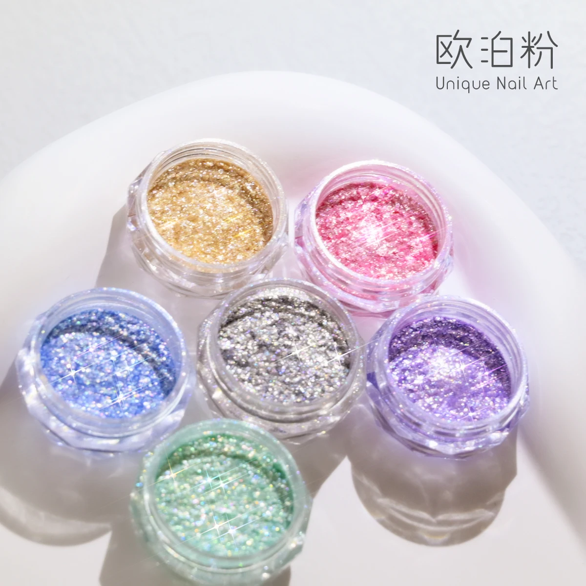 Super Shiny Gold Opal Nail Powder Mermaid Glitter Ultrathin Iridescent Flakes Nail Sequins Pigment Chrome Powder Manicure Decor