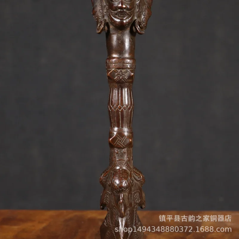 Pure Copper Ritual Artifact Horse Head Ming Wang Pumbha Vajra Demon Subduing Pestle Copperware Ornament Craft