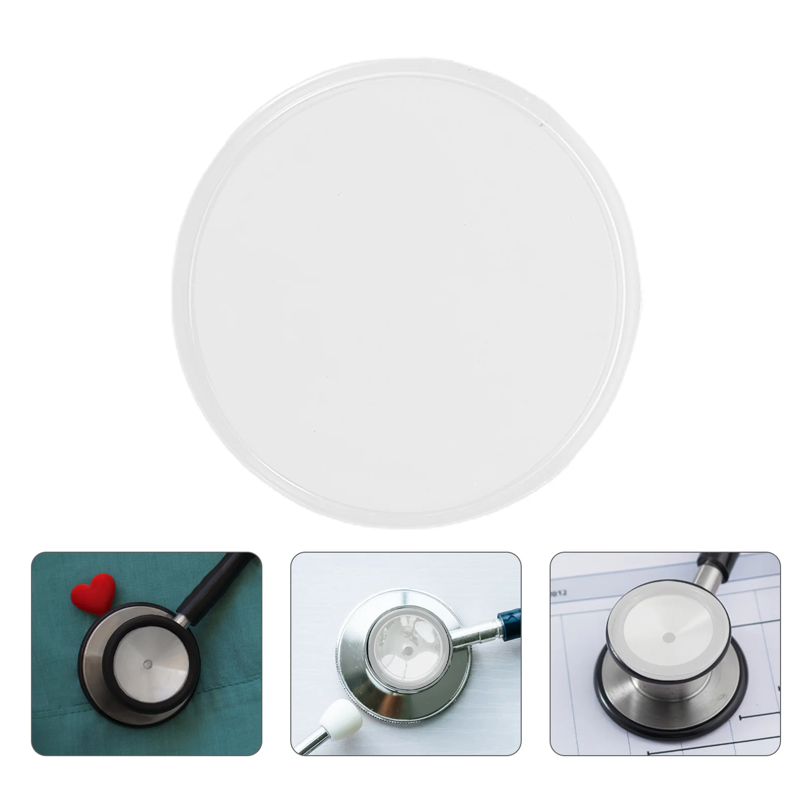 

2Pcs Stethoscope Diaphragm Replacement Accessories Pediatric Adult Compatible Precise Sound Transmission Durable Reliable Spare