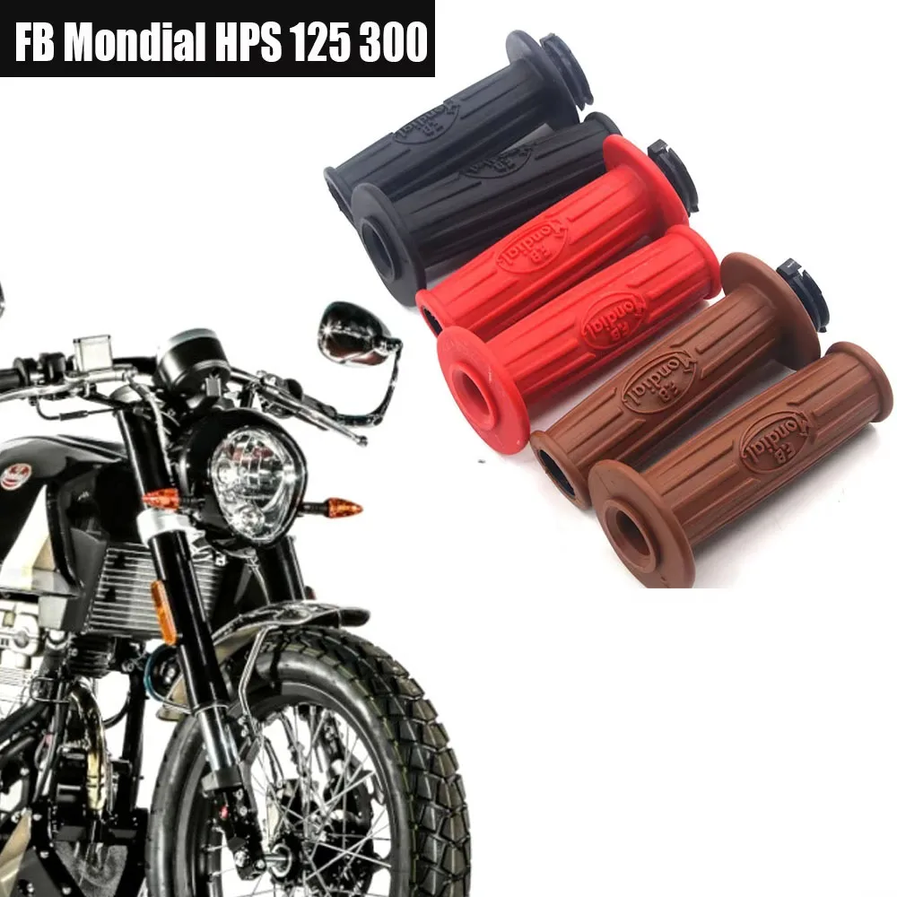 Puños de manillar de motocicleta para FB Mondial HPS 125 300, cubierta de goma para acelerador, ajuste ergonómico y cómodo