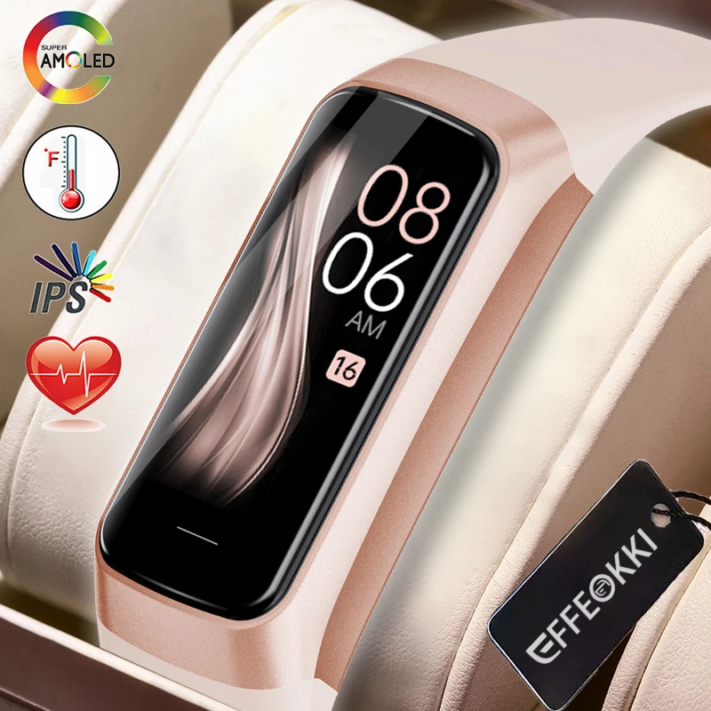 New Amoled Smart Watch Smartwatch Band Women Heart Rate Blood Wartch Waterproof Connected Smart Bracelet Sport Fitness Tracker