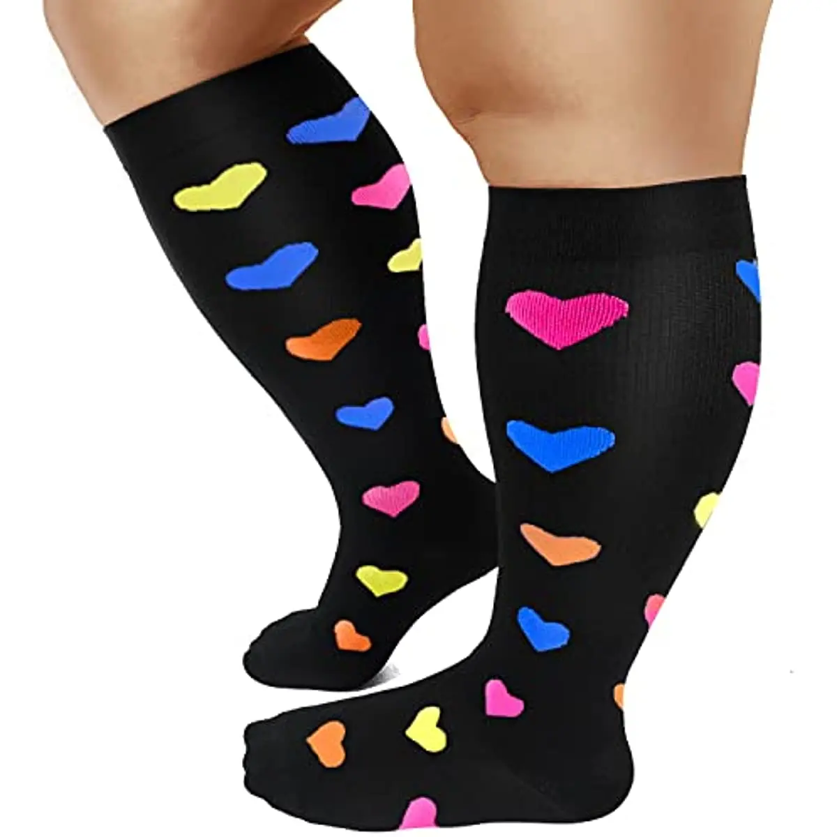 

Plus Size Compression Socks Women Men Varicose Veins Knee High 20-30 MmHg Anti Fatigue Pain Relief Sportrs Socks Travel Stocking