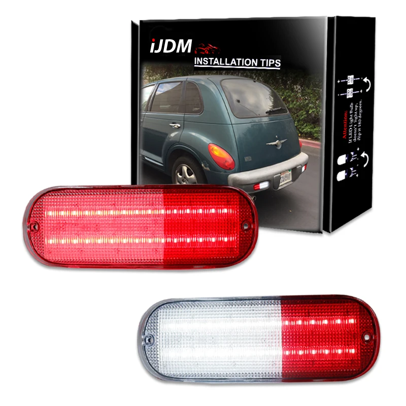 Style Full LED Bumper Reflector Lights Compatible With For Chrysler PT Cruiser Tail Light/Brake &Rear Fog Light as Reverse Light