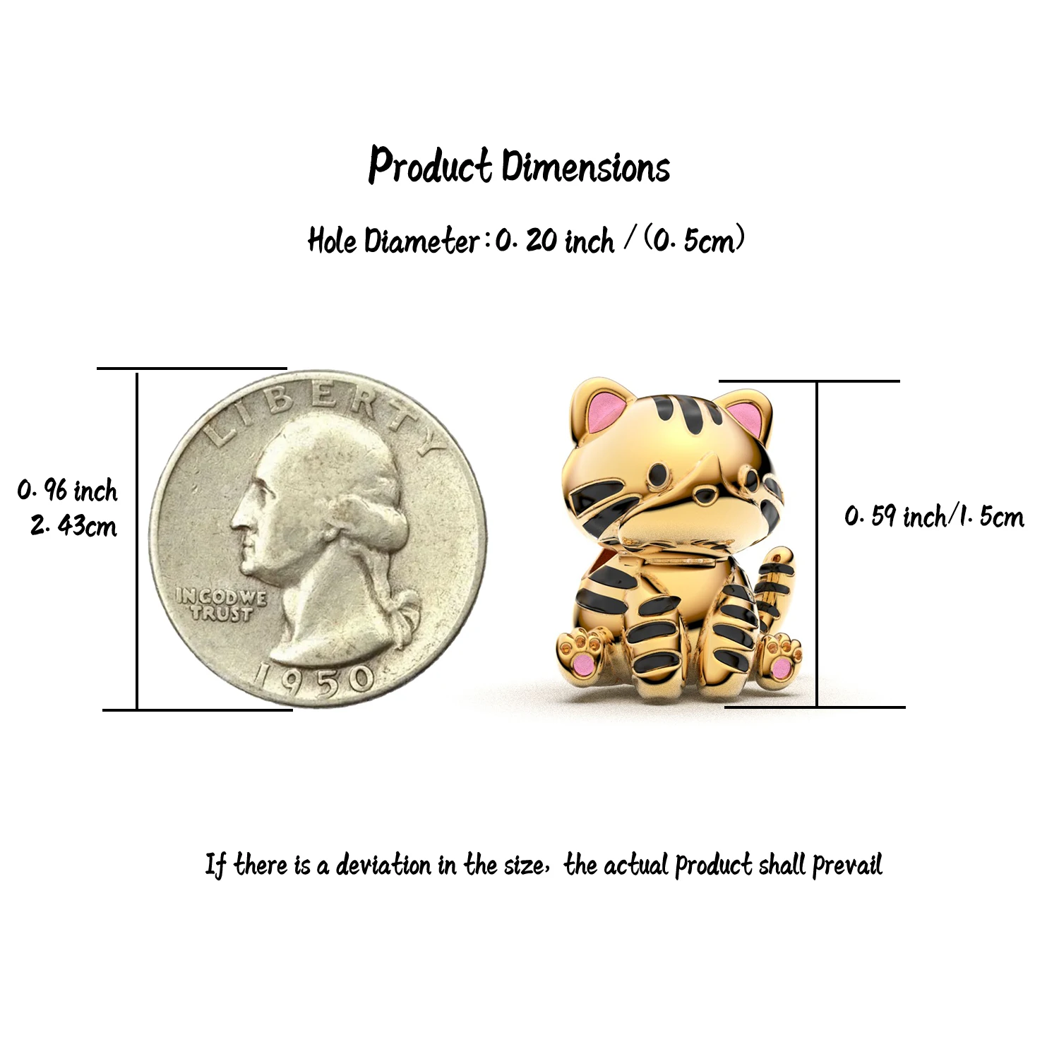 Manyilus Gold Plated 925 Sterling Silver Cute Tabby Cat Charm for Original Bracelet & Necklace Enamel Pet Jewelry Gift - view 5