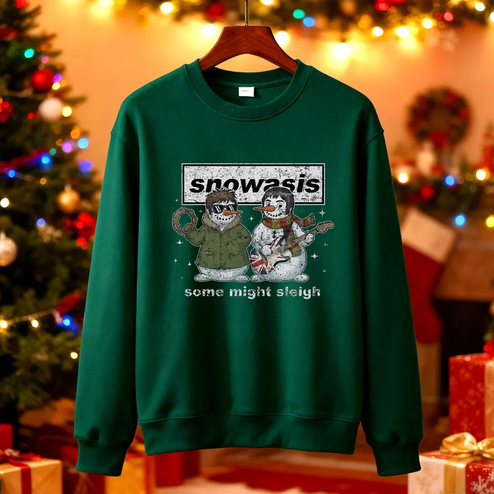 مضحك عيد الميلاد البلوز الذكور الثلج هدية عيد الميلاد لعشاق الموسيقى عيد الميلاد البلوز الربيع والخريف البلوز النساء الرجال #4