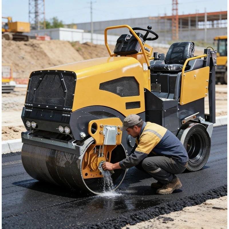 Hydraulic Drive Double Drum Vibratory Roller Portable Road Compactor Factory Direct Sale