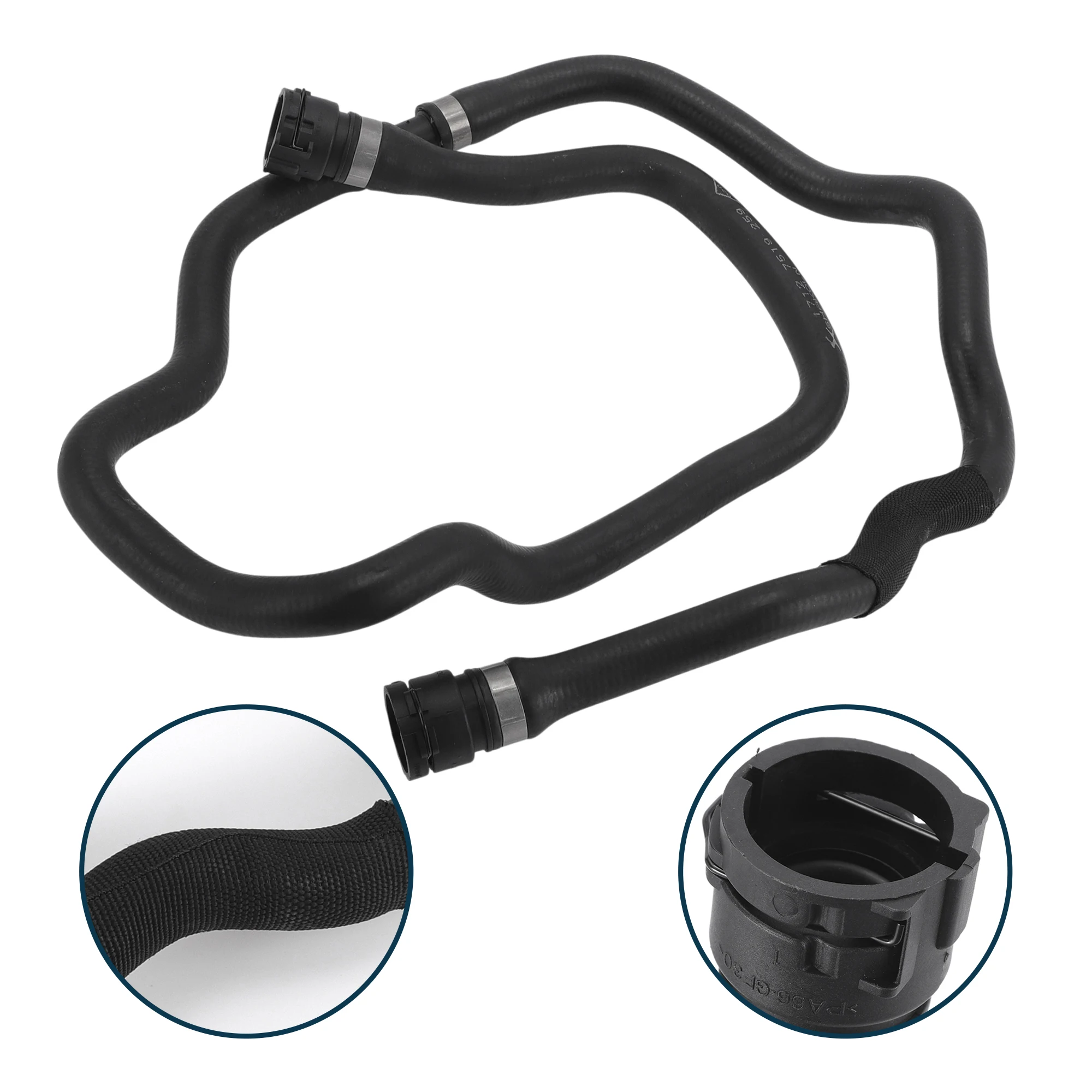 

UXCELL Radiator Hose Heater Hose No.17127519259 for BMW 530i 2004-2005 Rubber Coolant Pipe Black 1 Pc