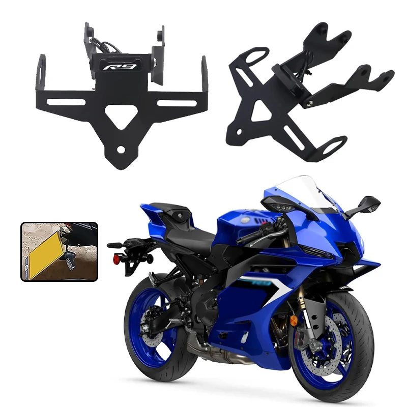 

For YAMAHA YZF R9 YZFR9 YZF-R9 2025 Motorcycle Rear License Plate Holder Bracket with Light Tail Tidy Fender Eliminator