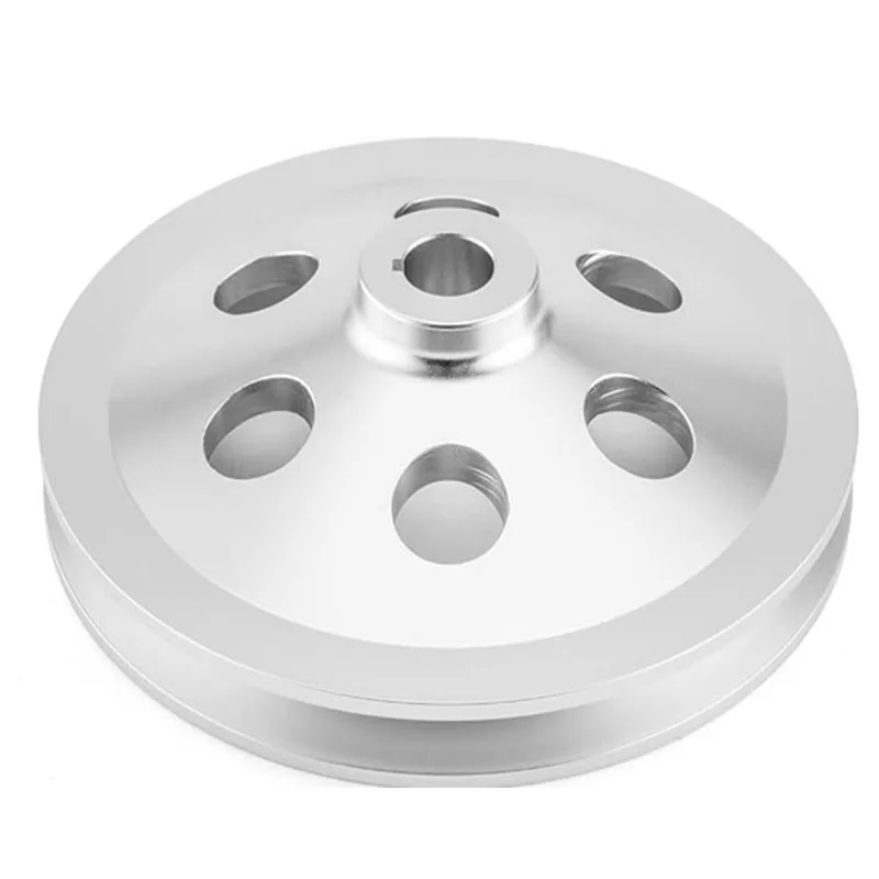 OEM ODM  High Precision Custom CNC Machining Aluminum Power Steering Pump Pulley Keyway