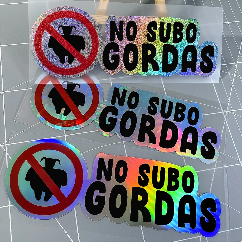 1PC NO SUBO GORDAS Spanish Motorcycle Sticker Waterproof for Motorbike Tailbox Fairing Fuel Tank Scooter Car Window Vinyl Decal image 5
