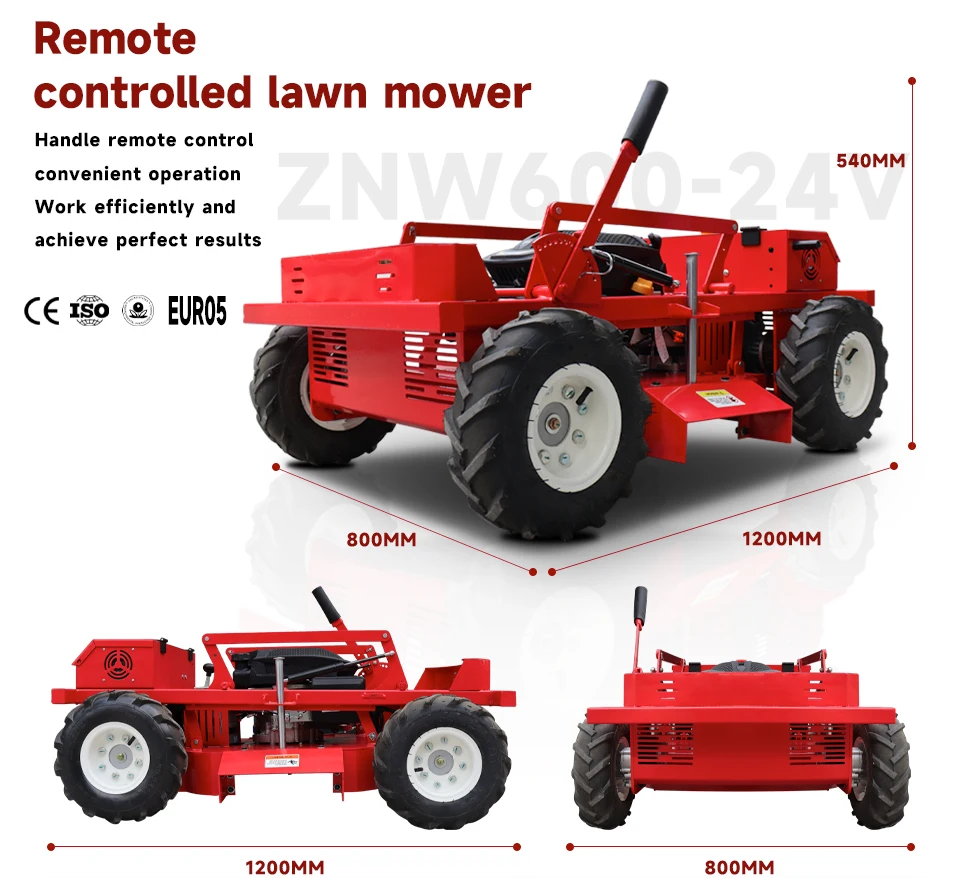 ZNW-600 중국산 600mm 절단 폭 원격 제어 잔디 깎는 기계는 고객 맞춤 제작을 지원합니다