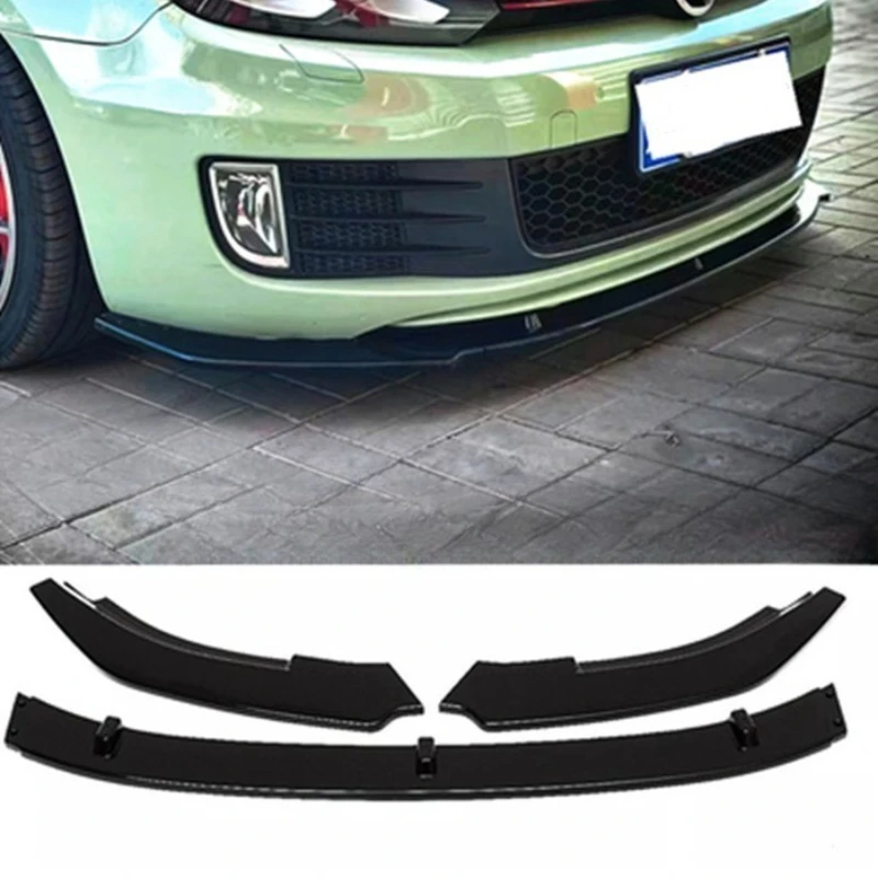 

Для Volkswagen Golf 6 GTI 08-13: Модифицированный 3-секционный передний сплиттер-бампер, спойлер, обвес в спортивном стиле, внешние аксессуары