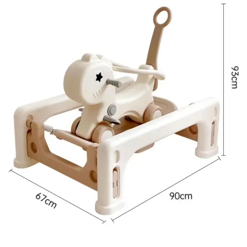 6 in 1 Baby Rocking Chair Trolley Baby Jumper , Kids Rocking Horses, Anti-fall Toys First Year Gift Baby Bouncer for 0 To 3 Year