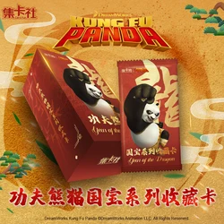 Cartão divertido kung fu panda cartão autêntico autorizado cartões de papel coleção filme personagens caixa de cartões crianças presentes hobby brinquedos