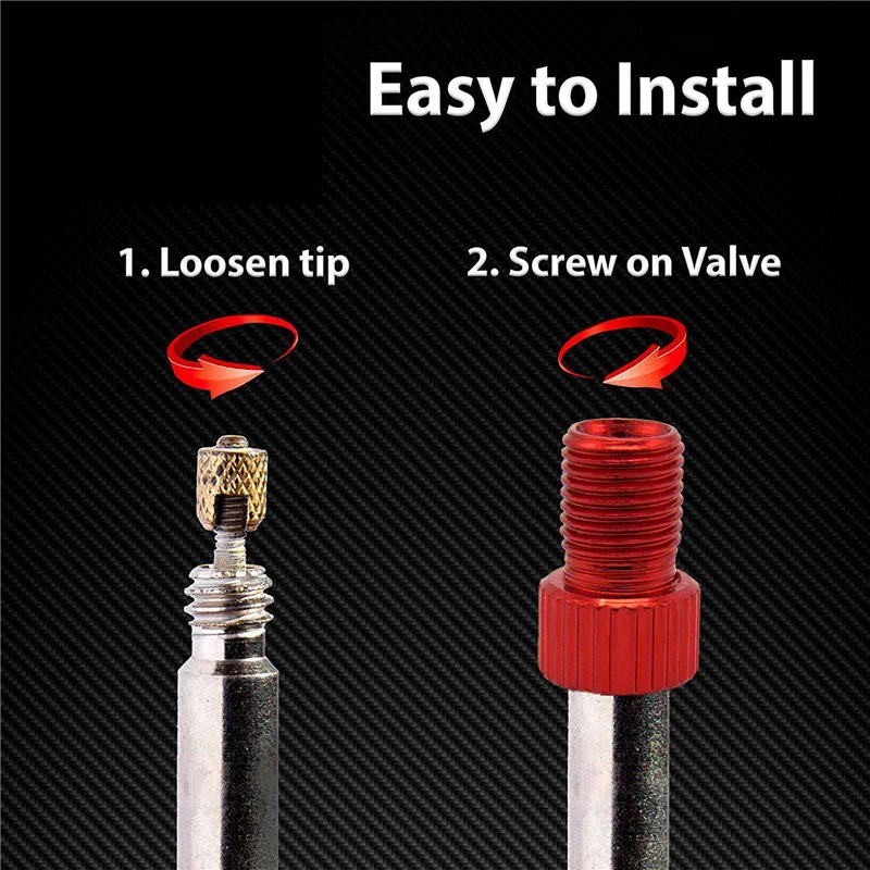 

B93B-10Pc Aluminum Alloy Bike Valve Adapter Bike Inner Tube Caps Cover Adapter Racing Bicycle Inflate Tire Part Red
