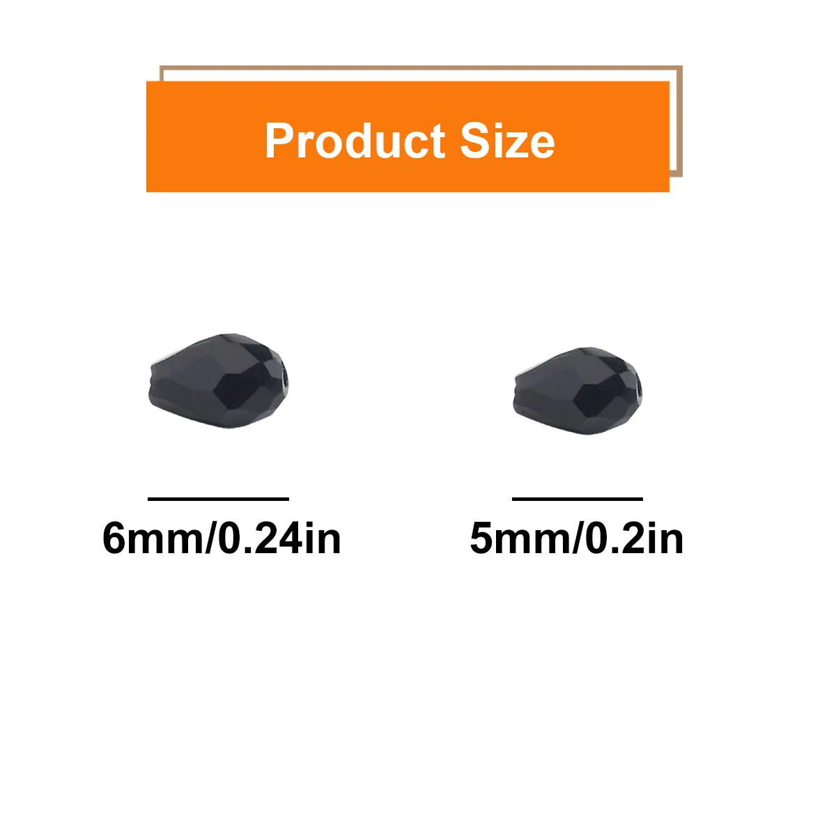 3x5/4x6mm 100pcs Black Austrian Water Drop Shape Spacer Beads Glass Loose Beads For Jewelry Making DIY Bracelet Necklace Earring